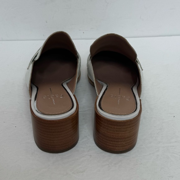 Linea Paolo Galia Pebbled Leather Mules White - Picture 8 of 10